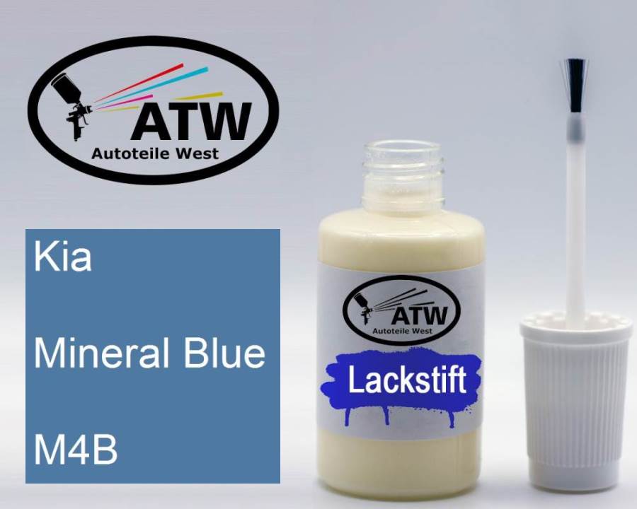 Kia, Mineral Blue, M4B: 20ml Lackstift, von ATW Autoteile West.